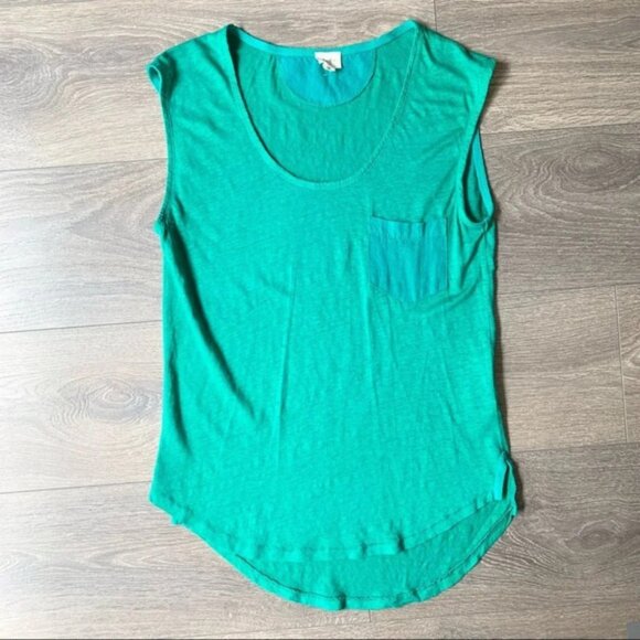 Aritzia Wilfred Free Linen Muscle T-shirt Tee Sleeveless Green Size XXS - Picture 7 of 10